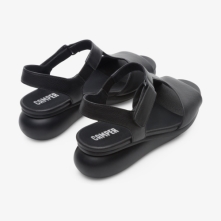 Camper Balloon Wedge Sandals Black - Womens Singapore SCVWLR-187